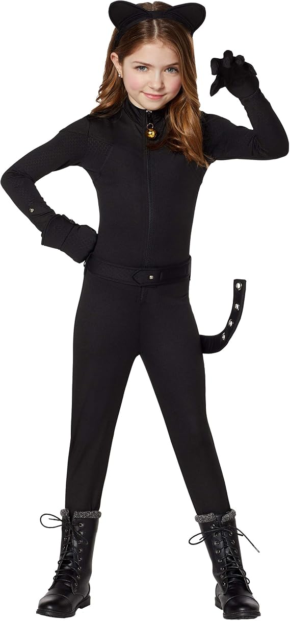 Spirit Halloween Miraculous Ladybug Kids Cat Noir Costume | Officially Licensed | Couple Costume | TV and Movie Costume