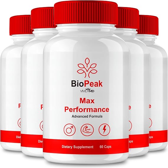 VIVE MD BioPeak Capsules, Bio Peak Advance Formula, BioPeak All Natural Supplement - Biopeak Pills for Maximum Strength, Bio Peak Support Pills Reviews (5 Pack)