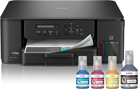 Brother INKvestment Tank 580 Wireless Color Inkjet All-in-One Printer | Includes up to (2) (MFC-T580DW)