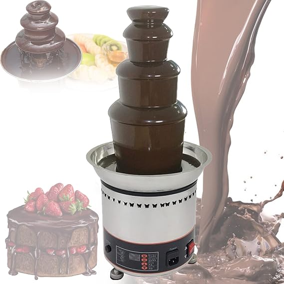 4/5/6/7 Tier Chocolate Fountain Machine,Electric Chocolate Melting Fountain Nostalgia Machine,Chocolate Melting Fondue,Chocolate Melting Machine for Party Banquet Cake Shop Restaurant,4Tier
