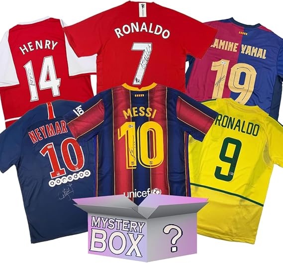 Soccer Legends Autographed/Signed Jersey Mystery Box with PSA JSA or Beckett COA