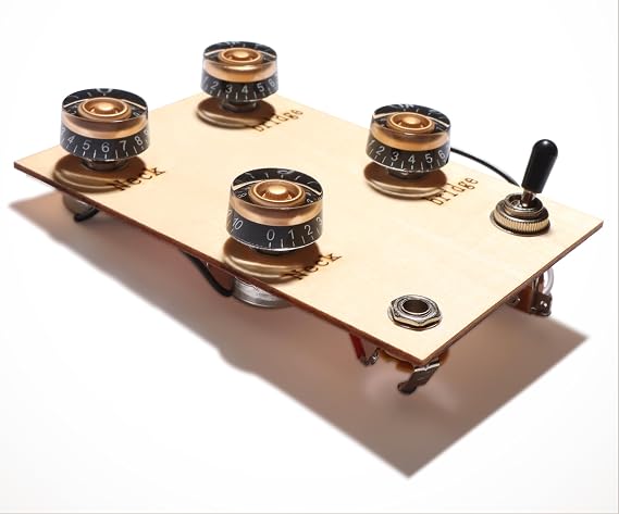 Prewired Wiring Harness for guitars with Humbucker Pickups Set, Standard Wiring Kit with Potentiometers Orange Capacitors Toggle Switch Output Jack to Upgrade Your Guitar's Tone, Black