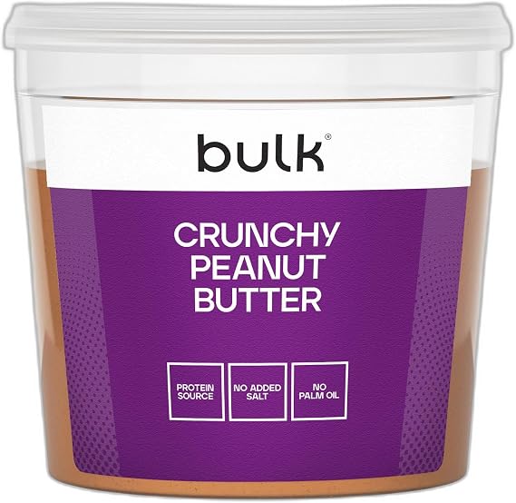 Bulk Natural Roasted Peanut Butter Tub, Crunchy, 1 kg, Packaging May Vary