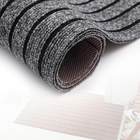 Commercial Door Mat Front Door Mat Outside Entrance TPE Material Indoor/Outdoor Entrance Mat for Home Outdoor Rug Waterproof Easy to Clean Heavy Duty Entry Mat Entryway Rug Indoor(Grey,0.9x3m)
