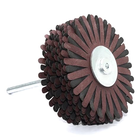 400 Grit Abrasive Cloth Flap Wheel, 1/4 Shank
