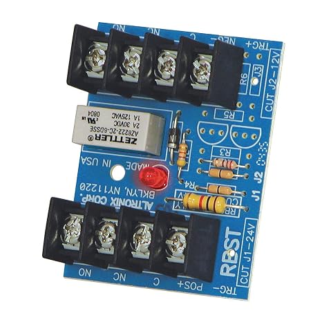 Altronix RBST Relay Module - 6VDC, 12VDC or 24VDC Operation, 30mA Current Draw, DPDT Contacts Rated @ 1 amp/120VAC or 2 amp/28VDC., Blue