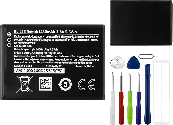Replacement Battery BL-L4E Compatible with Nokia 2660 8210 with Tools