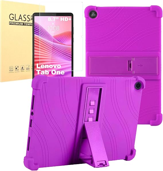 Caweet Lenovo Tab One Case with Screen Protector 1-Pack 8.7 inch 2025 Released, Purple