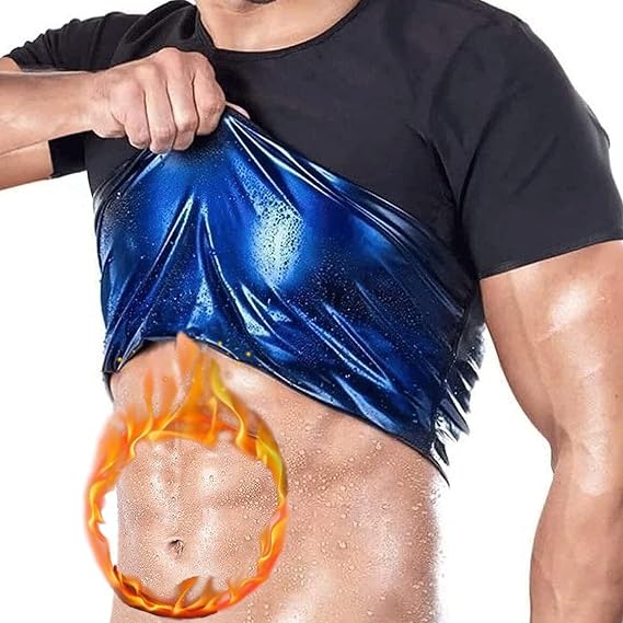 Neoprene Sauna Shirt for Men: Weight Loss Compression Vest - Sweat Workout Top for Men – Gym Exercise Slimming