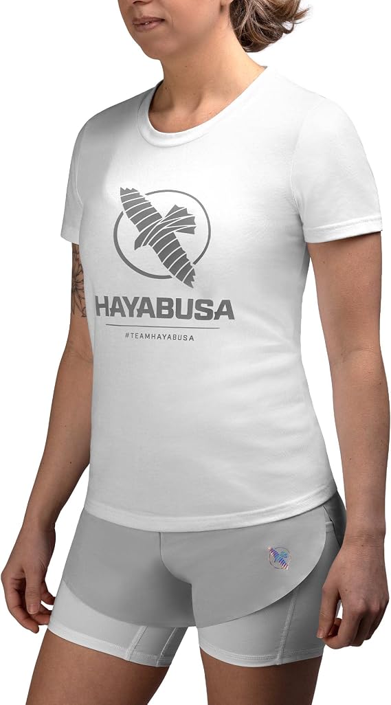 Hayabusa Women's VIP T-Shirt - Logo Graphic, Cotton Blend, Athletic Cut