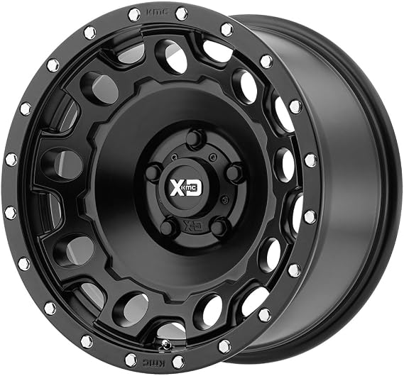 XD SERIES BY KMC WHEELS XD129 HOLESHOT Wheel with BLACK and Chromium (hexavalent compounds) (17 x 9. inches /5 x 78 mm,12 mm Offset)