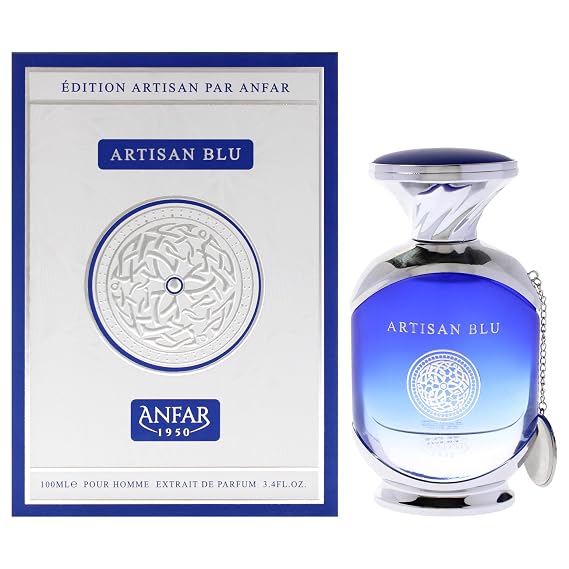 Anfar 1950 ARTISAN BLU Pour Homme by Extrait de Parfum, 3.4 fl oz, Citron, Bergamot, Orange,FOR MEN,100ML