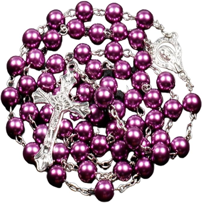 SZQCZB Rosary Bead Catholic Necklace First Communion Gifts Catholic