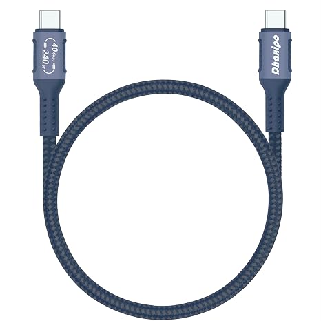 USB 4 for Thunderbolt 4 Cable 1.6FT/0.5m, 40Gbps Data Transfer with 240W and 4K@144Hz 5K@ 60Hz or 8K@30Hz,Compatible with Thunderbolt 4 and USB C,fit for Laptop,Docking,Monitor and More