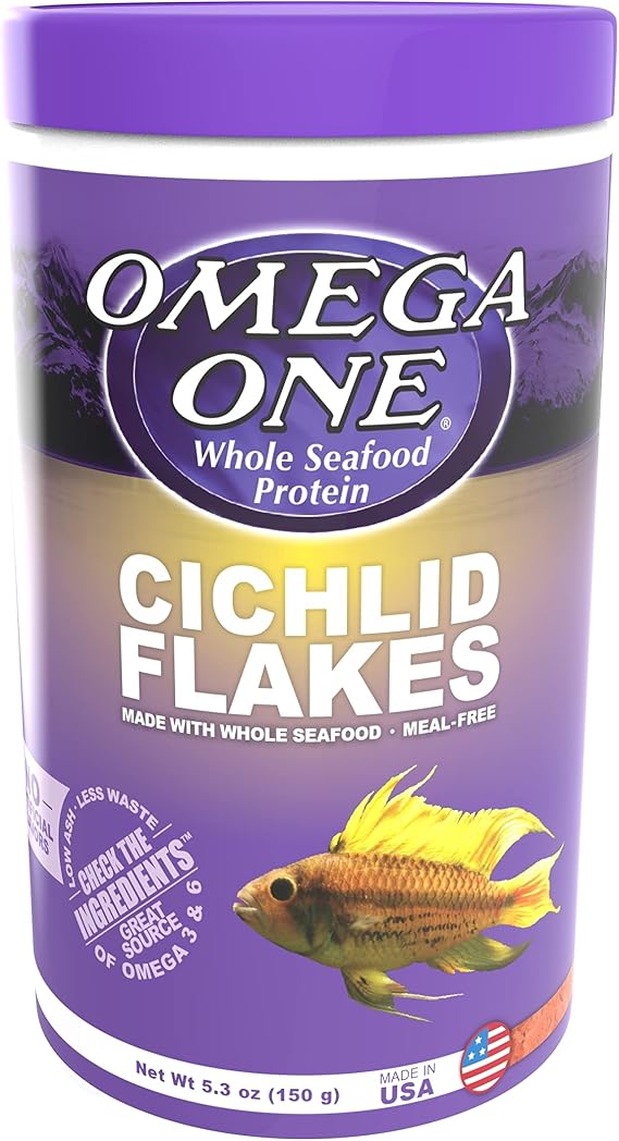 Omega One Cichlid Flakes, 5.3 oz