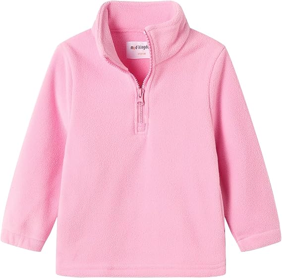 Mud Kingdom Boys Girls Quarter Zip Sweatshirt Polar Fleece Long Sleeve Shirts Mock Neck Fall Pullover Tops