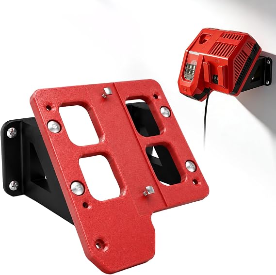 ウォールマウントブラケットはMilwaukee M12 & M18充電器に適合、省スペースストレージ。