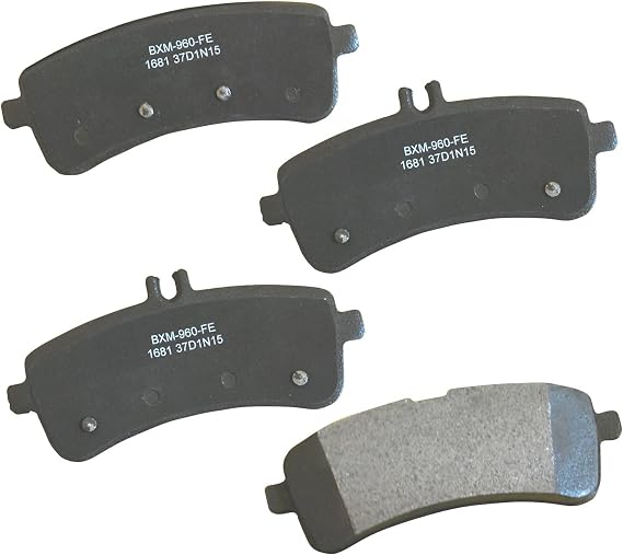 Bendix Premium SBM1681 Semi-Metallic Rear Brake Pads for Select Models Mercedes-Benz AMG GT, GT C, R, S, Maybach S550, S600, S650, S65 AMG, SL63 SL65