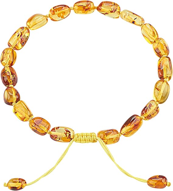 Baltic Amber raw Bracelet Gift Set -100% Certified and Authentic Premium Quality Raw Baltic Amber-True amber stone bead