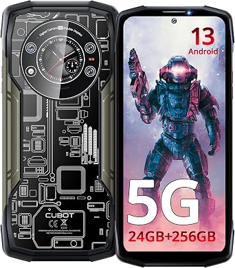 Kingkong Star 5G Rugged Smartphone, 10600mAh Battery Rugged Phones, 24GB + 256GB Outdoor Mobile Phone, 6.78 Inch Display,100MP+24MP Camera Smart Phone, Android 13 Cell Phone, IP68/69K/NFC
