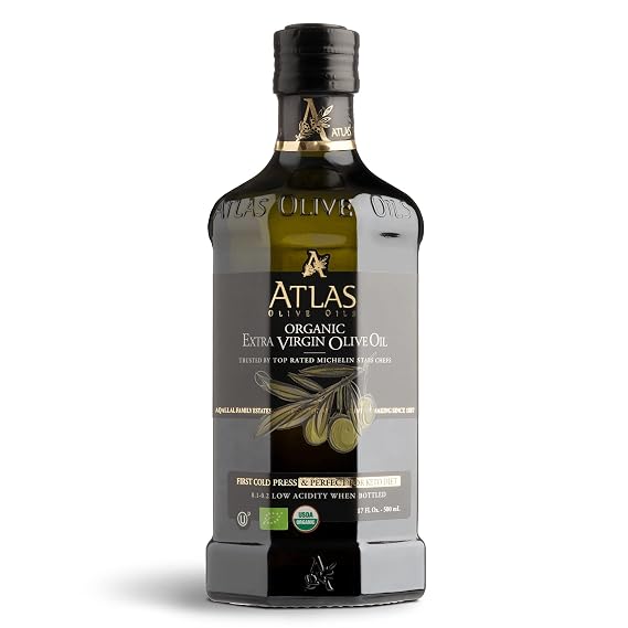 Atlas Organic Extra Virgin Olive Oil, Moroccan, High Polyphenol, 500 mL