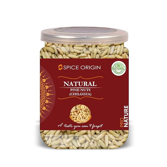 SPICE ORIGIN Pine Nuts (Chilgoza) 100 Gram Airtight Container