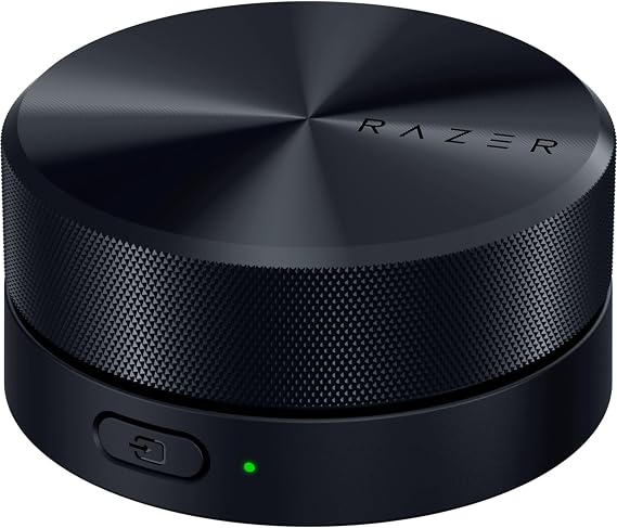 Razer Wireless Control Pod for Nommo V2 & Leviathan V2, USB & Bluetooth | Advanced Audio Control Pod, RGB Light Customization, Rotatable, Clickable Dial & Source Button, Durable Aluminum Alloy