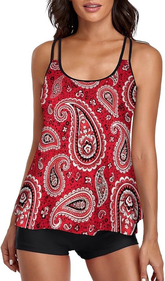 Swimwear Sport Fashion Tankini Bathing Suit Tops and Shorts for Beach
