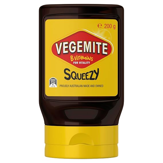 Vegemite Squeezy Spread 200g Bottle Convenient Squeeze Format Rich in B Vitamins Made in Australia