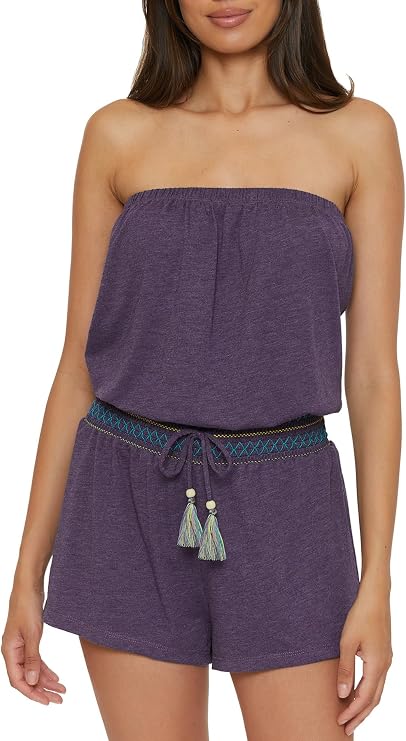 Soluna Swim Women's Sunshine Romper, Casual, Off Shoulder, Beach Cover Ups for Women