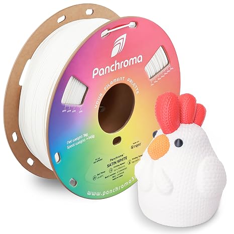 Polymaker Panchroma Satin PLA Filament 1.75mm for 3D Printing, 1kg, White