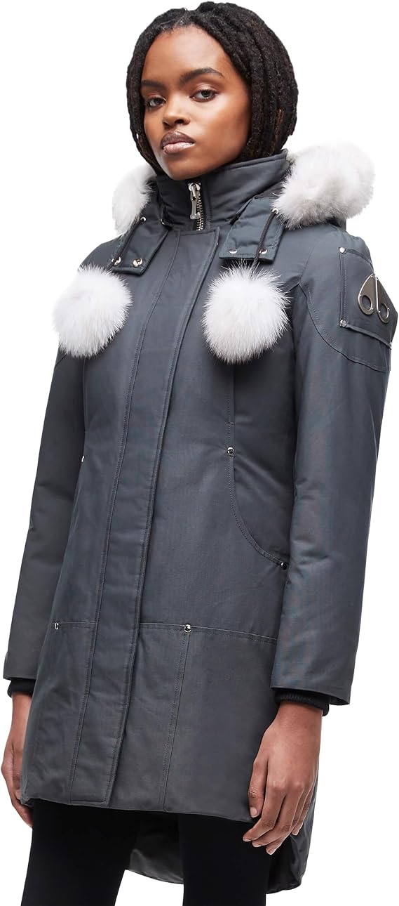 Moose Knuckles Stirling Parka with Fur Pom Pom