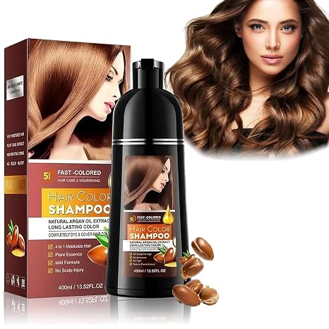 3-in-1 Braun Tönungsshampoo – 400ml Farbschampoo mit Grauabdeckung für Männer & Frauen Haarpflege & Coloration in Einem