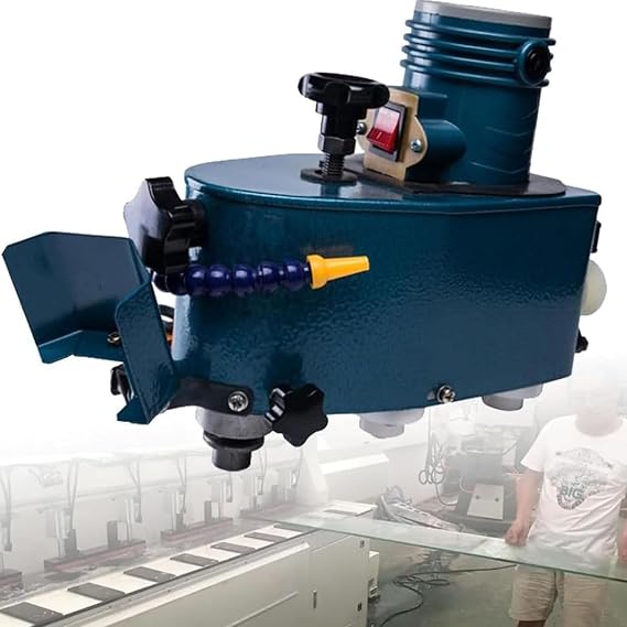 Electric Small Glass Edging Machine Edge Glass Grinding Machine 8000r/Min Portable Glass Edger with Bd Polishing Wheel Straight Round Bevel Edge Grinder Polishing Edge Machine