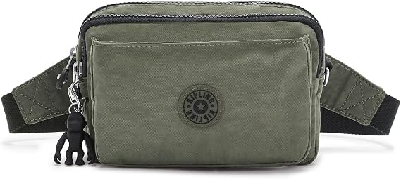 Kipling ABANU MULTI Small crossbody convertible to waistbag, Green Moss (Green)