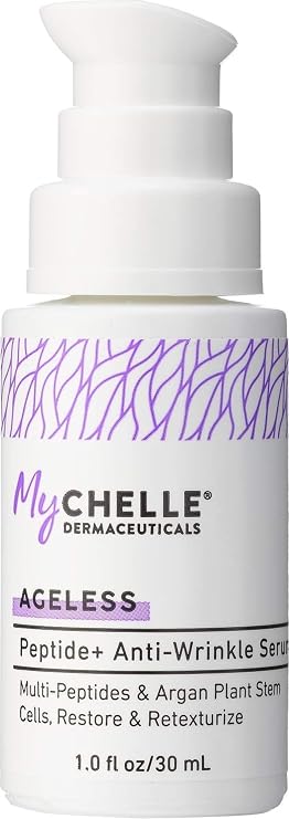 MyCHELLE Dermaceuticals Peptide+ Anti-Wrinkle Serum - Anti-Aging Serum with Peptides & Argan Plant Stem Cells to Help Restore Skin & Help Reduce the Appearance of Fine Lines and Wrinkles