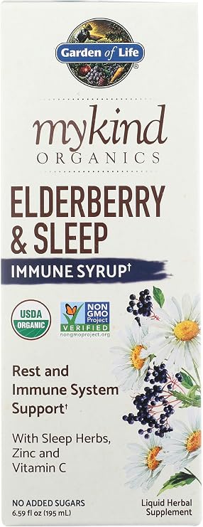 Garden Of Life, Syrup Immune Elderberry and Sleep Organic, 6.59 Fl Oz