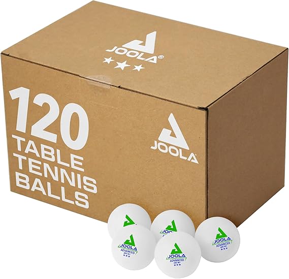 JOOLA Training 3 Star Table Tennis Balls - 40+mm Regulation Bulk Ping Pong Balls for Competition and Recreational Play - Fun as a Cat Toy - Indoor and Outdoor Compatible
