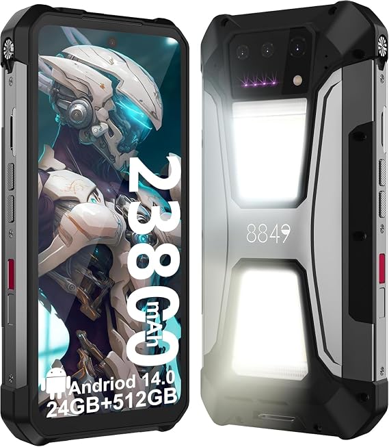 8849 Tank 2 PRO Rugged Smartphone with Projector, 23800mAh, 24GB, 512GB, 100MP Android 14,120Hz Screen, IP68 Waterproof
