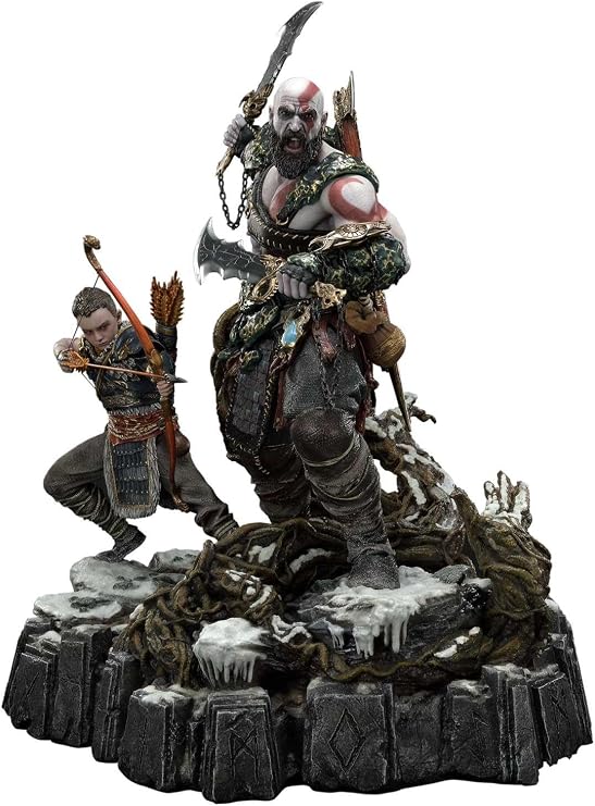 Prime 1 Studio Ultimate Premium Masterline God of War Kratos & Atreus Ivaldi's Deadly Mist Armor Set Deluxe Version