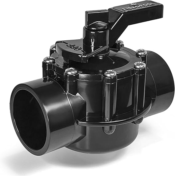FibroPool 2 in 2-Way Pool Diverter Valve - CPVC Posi-Close Slip - Lubeless PTFE - Heater Salt Generator & Spa - NSF/ANSI 50 Certified