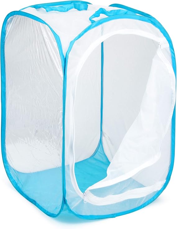 RESTCLOUD 36" Large Monarch Butterfly Habitat, Giant Collapsible Insect Mesh Cage Terrarium Pop-up 24 x 24 x 36 Inches