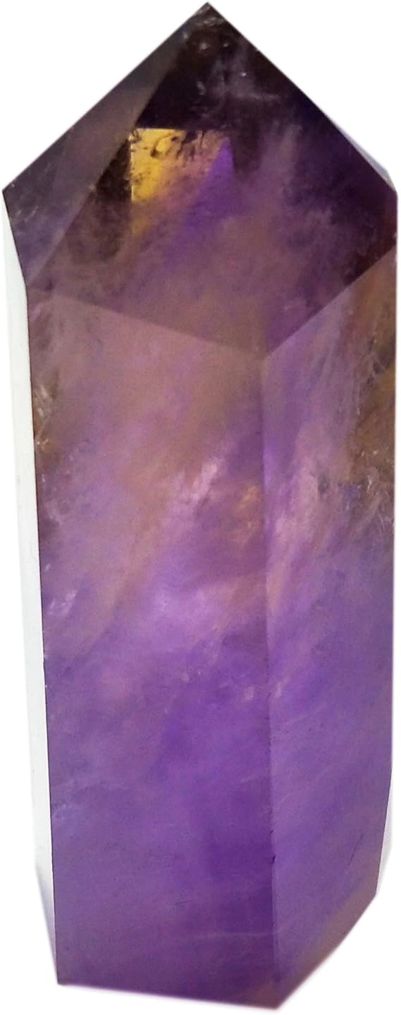 Amethyst Healing Crystal Wand Pointed & Faceted Prism Bar for Reiki Chakra Meditation Therapy Deco, Small gemstomes are Gifts (Colors May Vary Due Natural Properties)