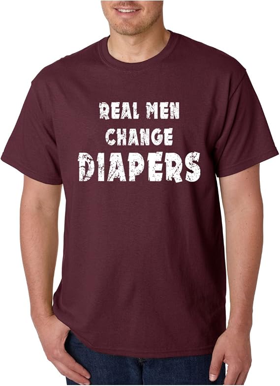 Real Men Change Diapers - Funny New Dad Gifts - New Fathers Pregnancy Announcement Gifts Men's T-Shirt