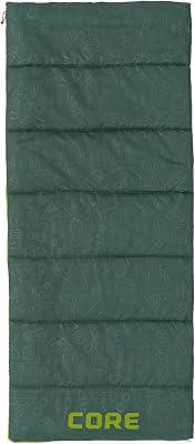 CORE 50 Degree Youth Sleeping Bag | Lightweight & Compact for Boys & Girls | Perfect for Indoor or Outdoor Use, Camping, Backpacking, Hiking, Sleepovers | Ideal for Warm & Cooler 3 Season Weather