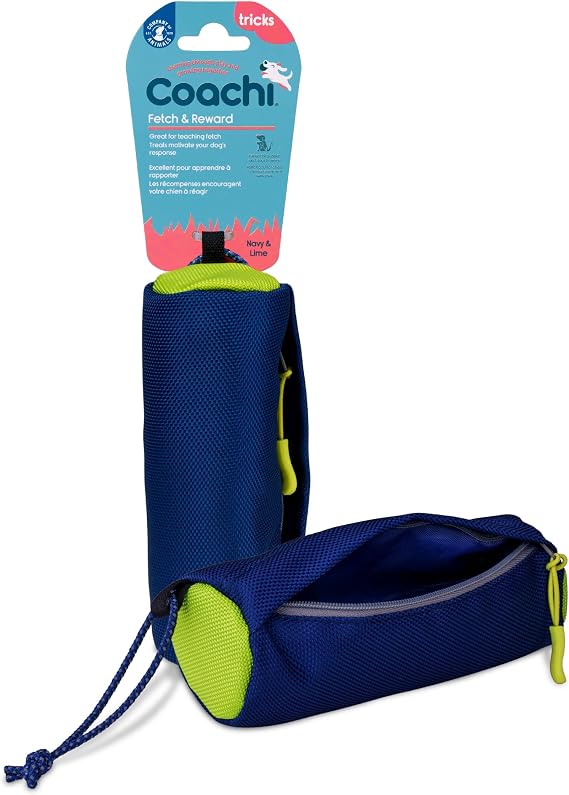 Coachi Fetch & Reward, interactive training toy, for dogs and puppies, for recall training, secret snacks, learning to take, wide throw, dog accessory, daily play