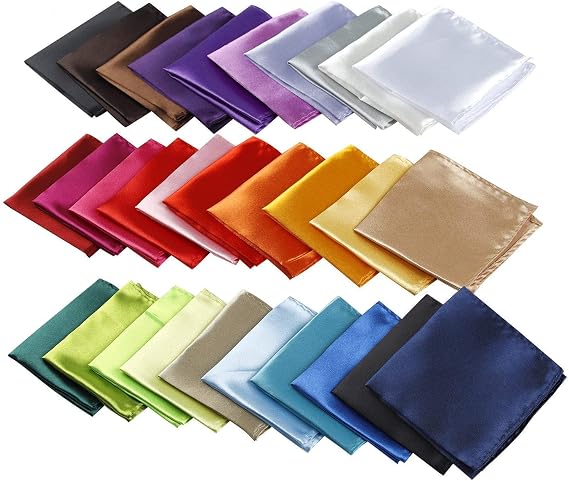MONOTONOUS Mens Pocket Squares Handkerchief For Wedding Party, 8.6" x8.6" (Pack of 30)