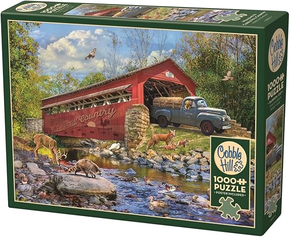 Cobble Hill 1000 Piece Puzzle - Welcome to Cobble Hill Country - Sample Poster Included