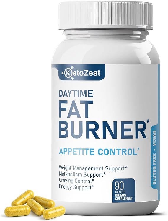 Fat Burner Appetite Suppressant for Weight Loss - Daytime Men Women Natural Thermogenic Fat Burning Diet Pills with Green Tea Caffeine - Curb Hunger Appetite Control Belly Fat Burn Support