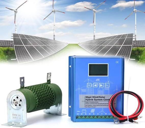 Wind Solar Hybrid Charge Controller 5000W-12000W,12V/24V/48V LCD Display MPPT Boost Charging Multifunctional Wind Solar Controller,5000W-48V